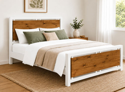 Double Stalham White with Oak Panels