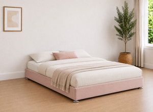 End Lift Ottoman in Blush Pink Velvet