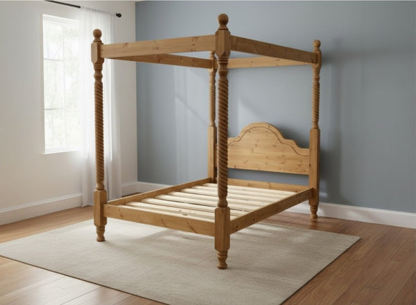 Farringdon 4 Poster Bed in Oak Finish