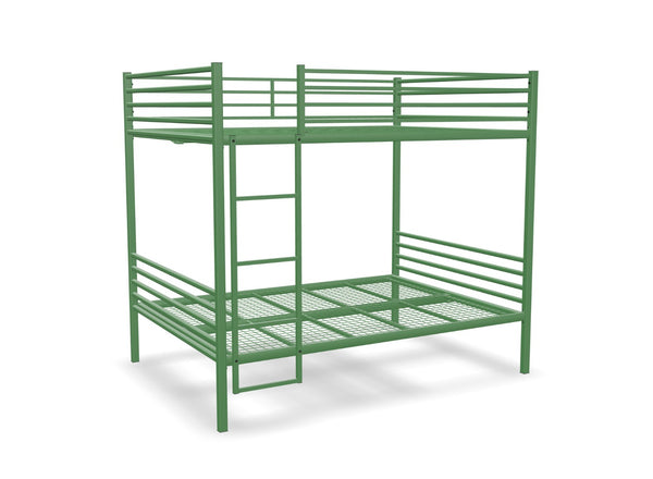 Metal Quad Bunk Bed Finished in Painted Green