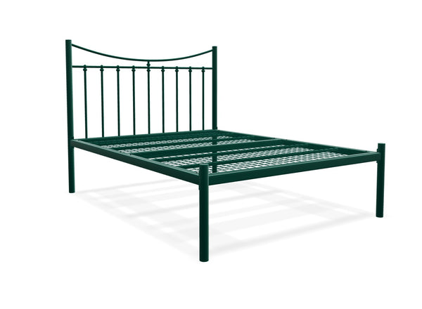 Bronx Low End Metal Bed Frame Finished in Painted Green