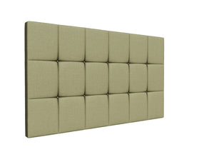 Celosia Strutted Headboard Finished in Green Fabric 