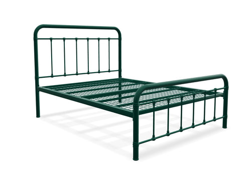 Massingham Metal Bed Frame Finished in Painted Green