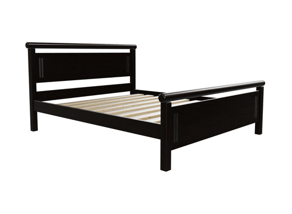 Harpley High End Wooden Bed with Black Ash Stained Finish
