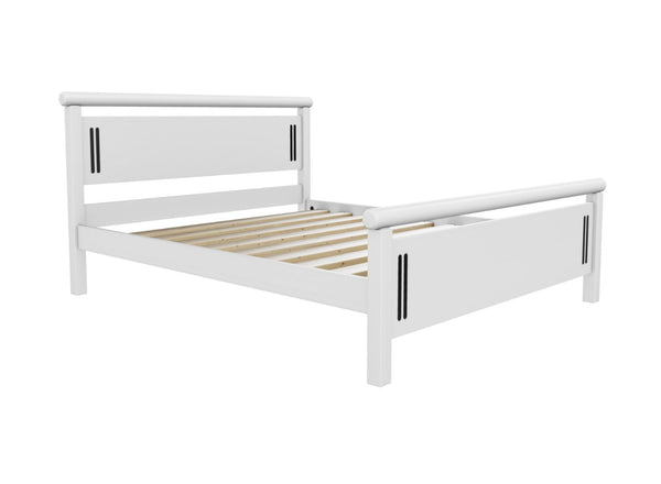 Harpley High End Wooden Bed with White Painted Finish
