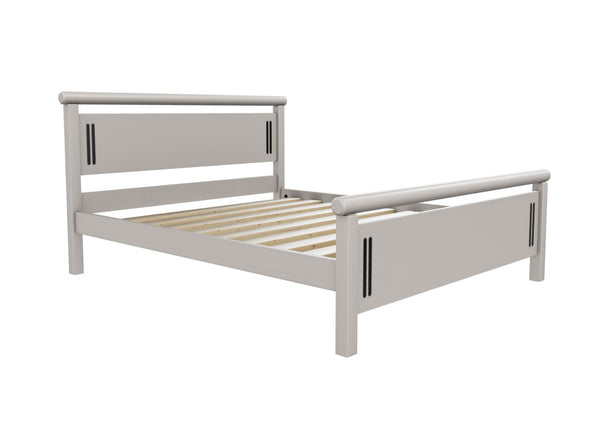 Harpley High End Wooden Bed with Dovetail Grey Painted Finish