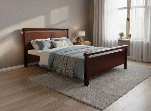 Harpley Bed in Mahogany Finish