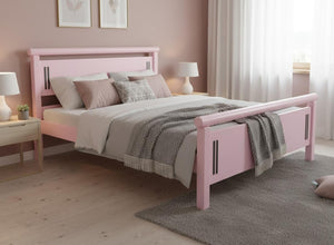 Harpley Bed in Nancy's Blushes Pink Finish