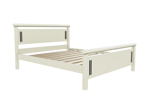 Harpley High End Wooden Bed with Cream Painted Finish