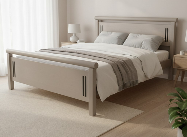 Harpley Bed in Dovetail Grey Finish