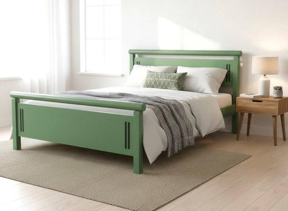 Harpley Bed in Oak Finish
