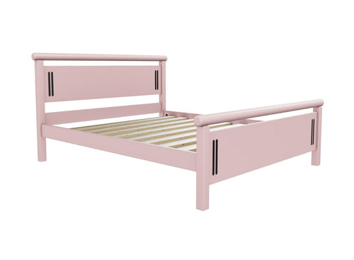 Harpley High End Wooden Bed with Nancy's Blushes Pink Painted Finish