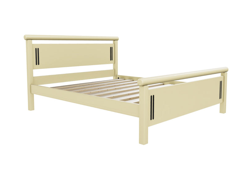 Harpley High End Wooden Bed with Dayroom Yellow Painted Finish