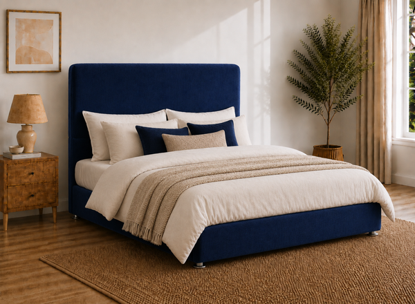 Heather Ottoman in Royal Blue Velvet 