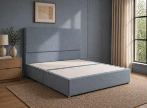 Heather Cobalt Blue Flat Weave Divan Bed