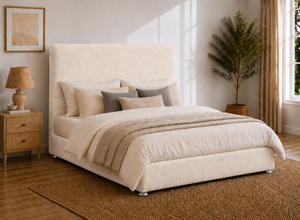 Heather Ottoman in Vanilla Cream Boucle