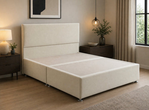 Heather Divan Bed in Oyster Velvet