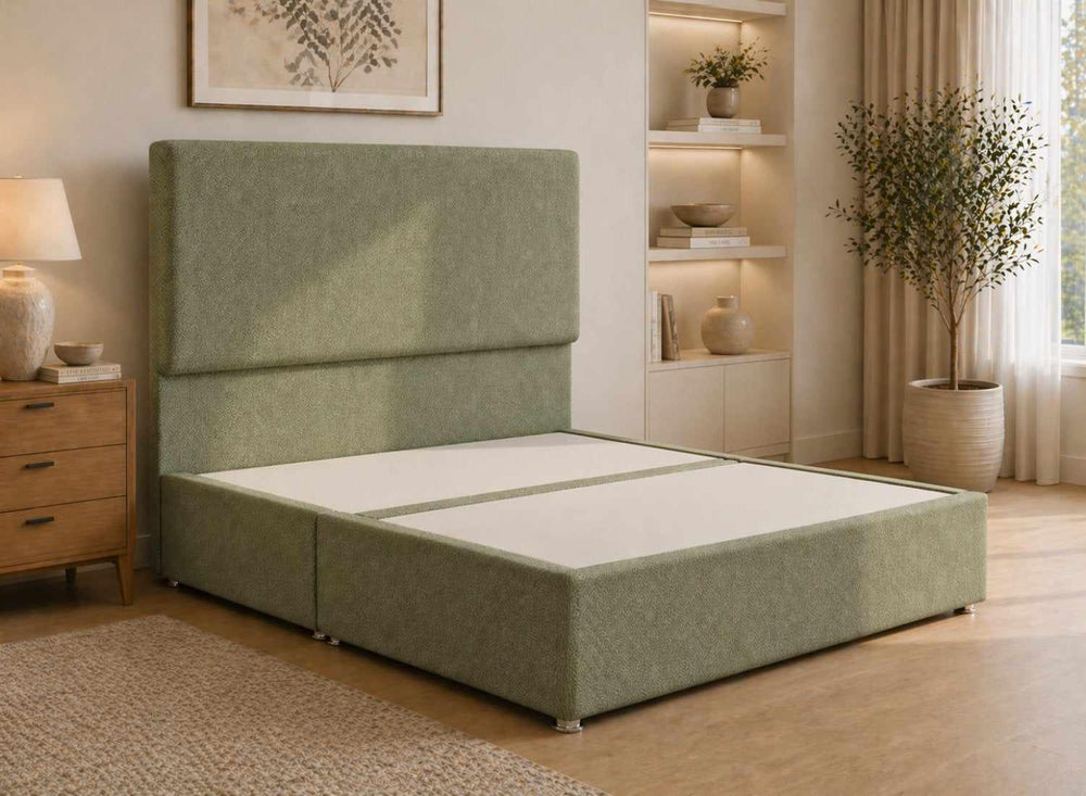 Heather Bracken Green Chequered Divan Bed