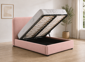 Heather Ottoman - Blush Pink Velvet