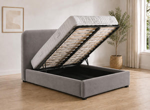 Heather Ottoman in Graphite Grey Velvet