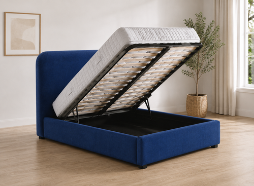 Heather Ottoman in Royal Blue Velvet 