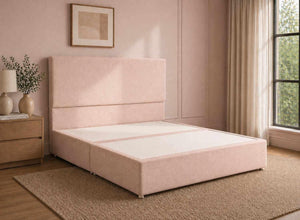 Heather Rose Pink Flat Weave Divan Bed