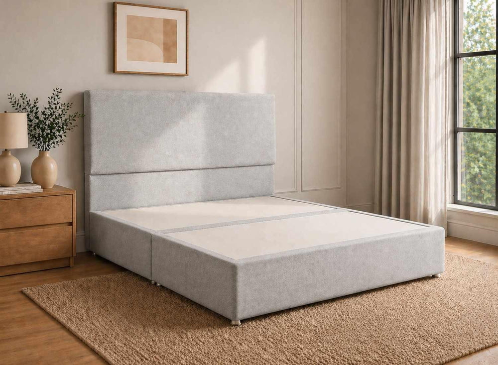 Heather Ochre Yellow Flat Weave Divan Bed