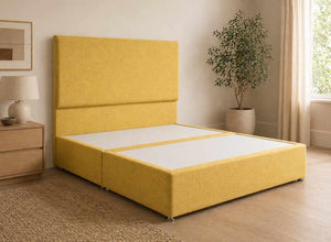 Heather Sunflower Yellow Wool-Blend Divan Bed