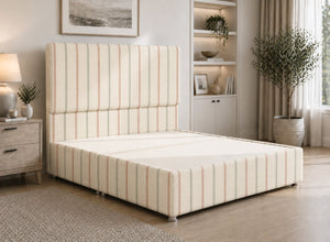 Heather Divan in Rose Pink Striped Fabric