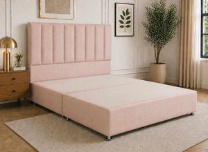 Iberis Rose Pink Flat Weave Divan Bed