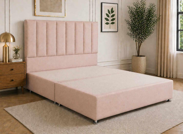 Iberis Rose Pink Flat Weave Divan Bed