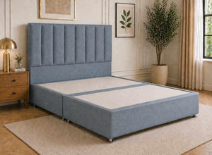 Iberis Cobalt Blue Flat Weave Divan Bed