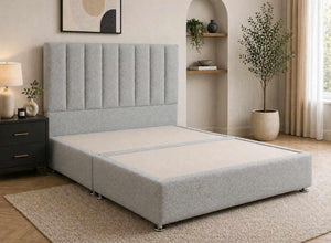Iberis Mistral Grey Bouclé Divan Bed