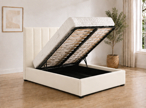 Iberis Ottoman - Chalk Cream Leather