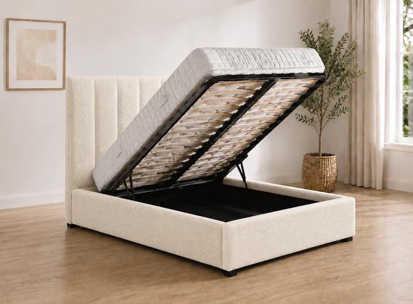 Iberis Ottoman - Vanilla Cream Boucle