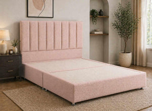 Iberis Chantilly Pink Bouclé Divan Bed
