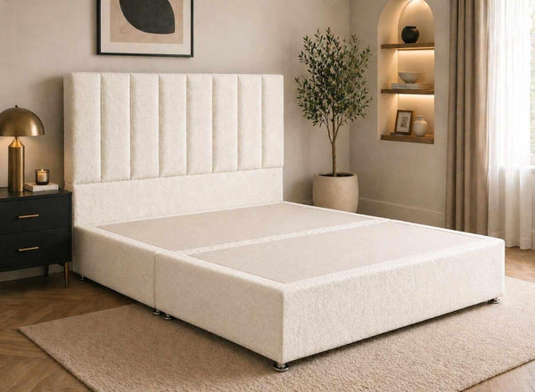 Iberis Daisy White Bouclé Divan Bed