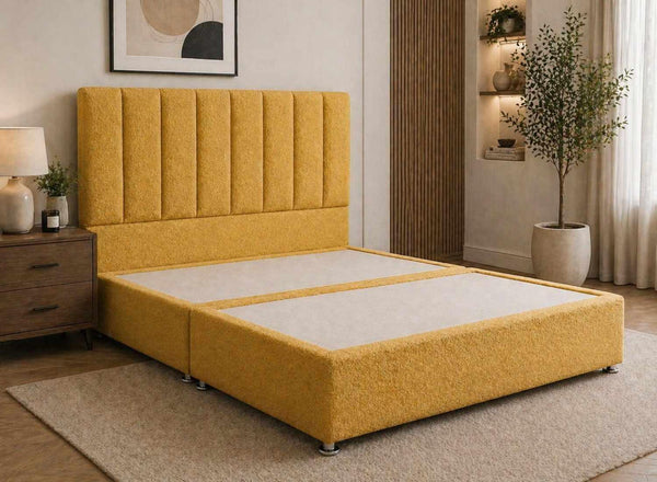 Iberis Hive Yellow Bouclé Divan Bed