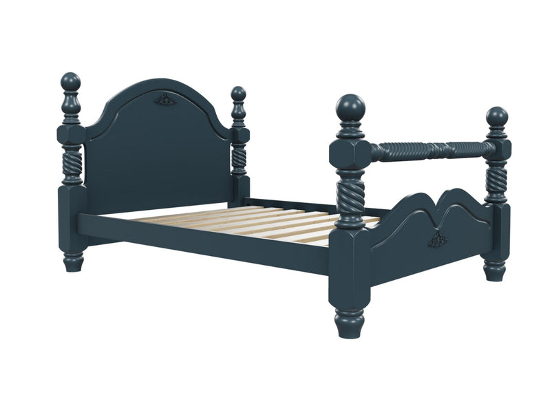 Illington Wooden Bed Frame Finished in Painted Hague Blue