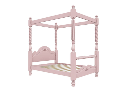 Illington 4 Poster Wooden Bed Finished in Painted Nancys Blushes Pink