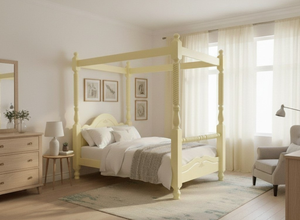 Illington 4 Poster Bed Dayroom Yellow Finish