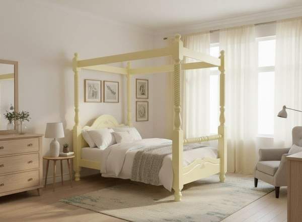 Illington 4 Poster Bed Dayroom Yellow Finish