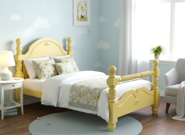 Illington Bed in Dayroom Yellow Finish