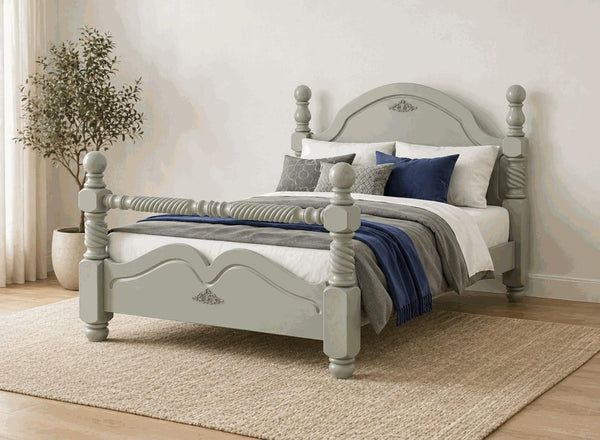 Illington Painted Wooden Bed