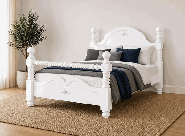 Illington Painted Wooden Bed