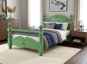 Illington Bed in Emerald Green Finish
