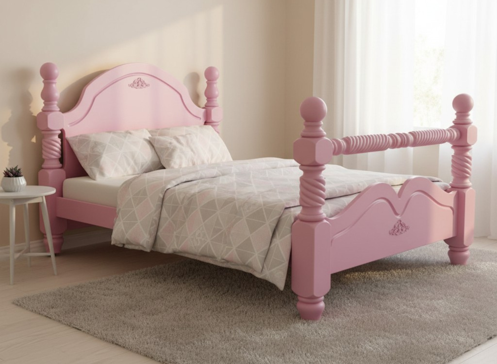 Illington Bed in Oak Finish