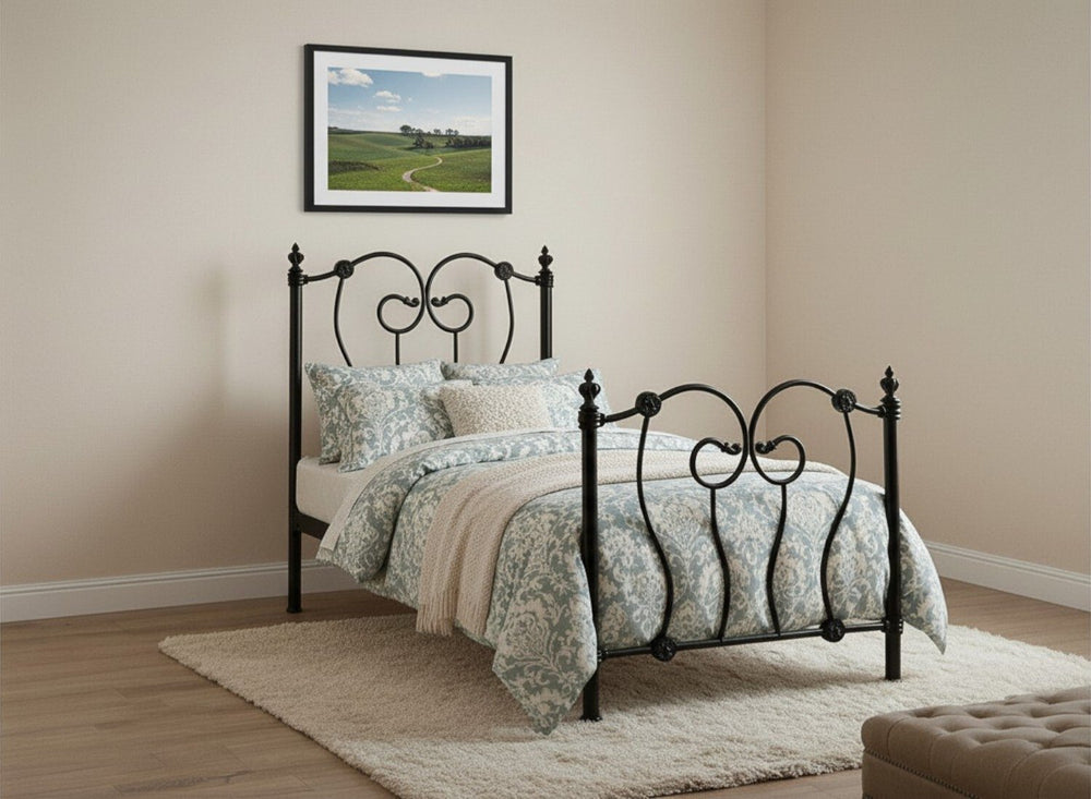 Inova Bed in Black Finish, Single Size