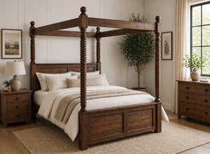 Kenninghall Four Poster Bed in Walnut Finish (High End)