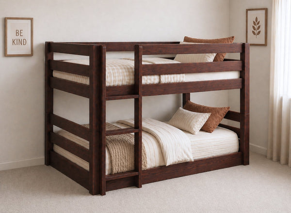 Keswick Mahogany Floor Bunk Bed, Left-Hand Side Ladder